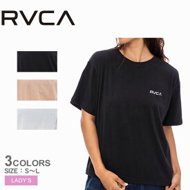 【ゆうパケット配送】 ルーカ 半袖Tシャツ RVCA BAROQUE RVCA TEE レディース ブラック 黒 ホワイト 白 BD043214 トップス カジュアル クルーネック ウエア ロゴ プリント 半袖 Tシャツ 普段使い 毎日使い タウンユース サーフ スケーター シンプル 花 花柄