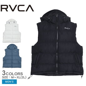 【店内全品★P5倍！】ルーカ ジャケット メンズ RVCA パファー ベスト アウター 2WAY 軽量 中綿アウター フード ロゴ ブランド スポーティ ストリート カジュアル アウトドア サーフ スケーター 上着 保温 防寒 おしゃれ ブラック 黒 ホワイト 白 ブルー 青