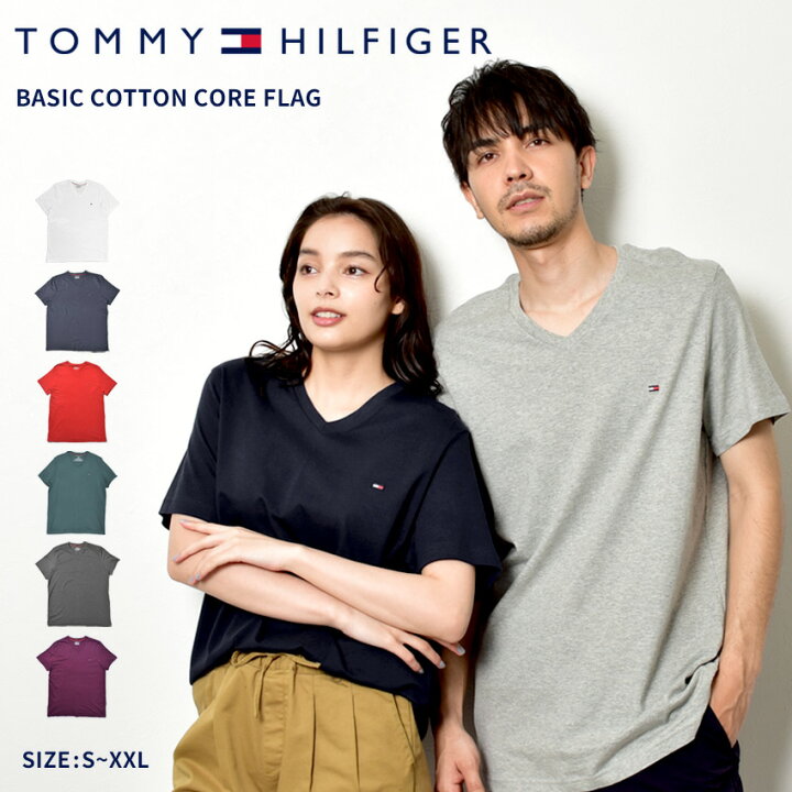 楽天市場 全品対象 50円引きcp メール便可 Tommy Hilfiger トミーヒルフィガー 半袖tシャツ ベーシック コットン コア フラッグ Basic Cotton Core Flag 09t3211 09t3140 メンズ カジュアル ブランド ロゴ シンプル 無地 ワンポイント カットソー トップス T