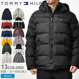 【店内全品★P5倍！】トミーヒルフィガー 中綿ジャケット TOMMY HILFIGER NYLON PERFORMANCE HOODY PUFFER JACKET メンズ ブラック 黒 ホワイト 白 158AN508 トップス 中綿 あったかい アパレル ウェア シンプル アウター フード パーカー 防寒 上着 長袖