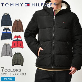 トミーヒルフィガー アウター TOMMY HILFIGER CLASSIC PUFFER JACKET WITH SOFT SHERPA LINED HOOD メンズ ブラック 黒 ネイビー グレー ブラウン 150AP123 トップス 中綿 あったかい アパレル ウェア シンプル アウター フード パーカー