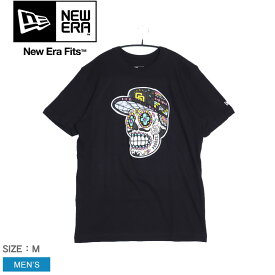 【店内全品★P5倍！】ニューエラ 半袖Tシャツ NEW ERA パドレス スカル Tシャツ メンズ ブラック 黒 アメカジ ストリート クルーネック