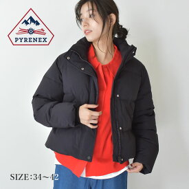 【店内全品★P2倍！】ピレネックス ダウンジャケット PYRENEX ロッジ ローズアンナ コラボモデル レディース ブラック 黒 LODGE ROSEANNA COLLABORATION HWS039 アウター ウェア 海外ブランド コラボ 人気 無地 ワンポイント ロゴ マーク フランス発祥 防寒