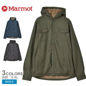 【店内全品★P5倍！】マーモット ボアジャケット アウトドア ジャケット パーカー MARMOT リッジフィールドフランネルフーディー メンズ カーキ 黒 RIDGEFIELD FLANNEL HOODY 33300 内ボア 防寒 無地 厚手 フード カジュアル クールマックス 吸湿 速乾 上着