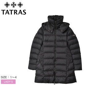 タトラス ダウンコート TATRAS ポリテアマ レディース ブラック 黒 POLITEAMA LTAT23A4694-D アウター ダウン フェザー ブランド シンプル フード ミドル クラシック ミドル丈 きれいめ Aライン 上着 防寒性 はっ水 防寒 保温 通勤