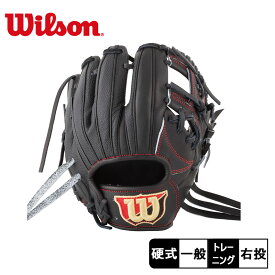 ウィルソン グラブ WILSON トレーニング用グラブ Try Hard DUAL D5 大人 一般 ブラック 黒 WTAHTQD5H 野球 ベースボール グラブ グローブ 軟式 外野手 一般 大人 野球用品 スポーツ 部活 運動 人気 かっこいい 本革 天然皮革 レザー ZSPO