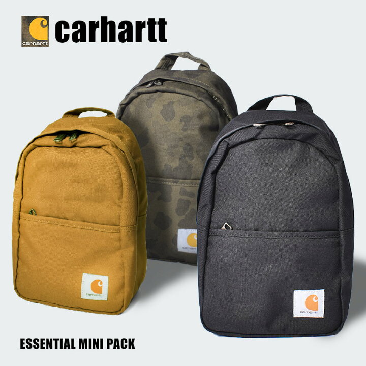 楽天市場 クーポン有 スーパーsale カーハート バックパック Carhartt エッセンシャル ミニパック メンズ レディース ブラック 黒 ブラウン Essential Mini Pack 通学 通勤 収納 かばん 旅行 おしゃれ ブランド リュック リュックサック 小型 ミニ 軽量