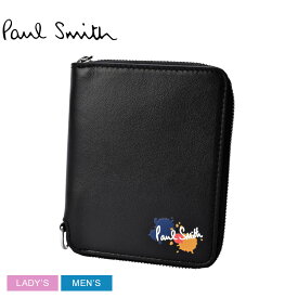 【店内全品★P5倍！】【ゆうパケット配送】ポール スミス 財布 PAUL SMITH ペイント スプラッター ジップアラウンド ウォレット メンズ レディース ブラック 黒 PAINT SPLATTER ZIP-AROUND WALLET 6702-HSPLAT ウォレット カードケース 本革 プレゼント レザー|slz shn|