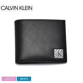 【店内全品★P5倍！】カルバンクライン 二つ折り財布 CALVIN KLEIN ロゴ ハードウェア BIFOLD W コイン メンズ レディース ブラック 黒 LOGO HARDWARE BIFOLD W COIN K50K510140 ユニセックス 財布 コインケース 小銭入れ 小物 本革 レザー ブランド ロゴ