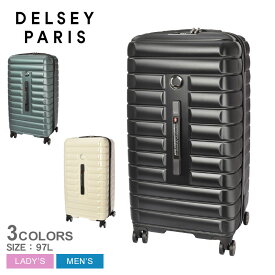 デルセー スーツケース DELSEY SHADOW 5.0 80cm／97L メンズ レディース ブラック 黒 グリーン 緑 002878828 鞄 バッグ キャリーケース キャリーバッグ 2重ホイール ダブルホイール 4輪 ダイヤルロック 拡張 ブランド カジュアル ビジネス