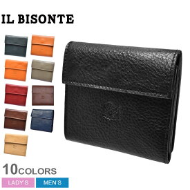 【店内全品★P2倍！】イルビゾンテ 財布 IL BISONTE ウォレット メンズ レディース ブラック 黒 ブラウン 茶 WALLET SMW022 C0455 二つ折り 人気 定番 ブランド 牛革 シンプル おしゃれ ギフト プレゼント ブランド イタリア ユニセックス コンパクト