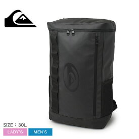 【店内全品★P2倍！】クイックシルバー バックパック QUIKSILVER W DEFENSER NEW SQUARE メンズ レディース ブラック 黒 QBG241010 リュック リュックサック ディパック デイパック ファスナー 30リットル 16インチ A3 ノートパソコン PC パソコン 防汚 耐水 鞄