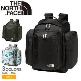 【店内全品★P5倍！】ザ ノースフェイス バックパック THE NORTH FACE サニーキャンパー40＋6 キッズ ジュニア 子供 ブラック 黒 Sunny Camper 40＋6 NMJ72350 リュック リュックサック 子ども 男の子 女の子 おでかけ 大容量 46L ノースフェース アウトドア