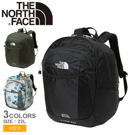 【店内全品★P5倍！】ザ ノースフェイス バックパック THE NORTH FACE トスボックス キッズ ジュニア 子供 ブラック 黒 Toss Box NMJ72351 リュック リュックサック 子ども 男の子 女の子 22L ノースフェース A4サイズ対応 アウトドア 大容量 カジュアル