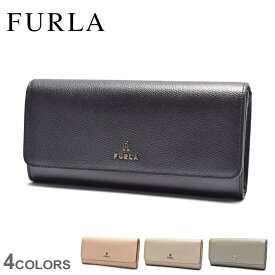 【店内全品★P2倍！】フルラ 財布 FURLA カメリア コンチネンタル ウォレット レディース ブラック 黒 ピンク グレー ベージュ CAMELIA CONTINENTAL WALLET WP00317 ARE000 長財布 おしゃれ かわいい 小銭入れ エレガント ロゴ シンプル お札入れ ブランド