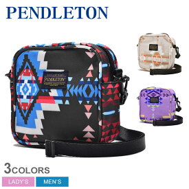 【店内全品★P5倍！】ペンドルトン バッグ PENDLETON キューブミニショルダーバッグ メンズ レディース ベージュ パープル 紫 ブラック 黒 CUBE MINI SHOULDER BAG PDT-000-231022 カバン かばん 鞄 ショルダーバッグ 肩掛け 幾何学模様 総柄 コンパクト