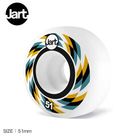 ジャート スケートボード ウィール JART SKATEBOARDS SPIRAL 51mm 102A ウィール パック メンズ レディース ホワイト 白 ブラック 黒 イエロー JAWH0022A008 ロゴ カスタム 付け替え スケートボード ボード スケボー スポーツ タイヤ
