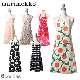 【店内全品★P2倍！】【メール便可】 マリメッコ エプロン MARIMEKKO エプロン ブラック 黒 レッド 赤 APRON 64161 69907 70692 72563 72958 ウニッコ キッチン 料理 花柄 北欧 柄 おしゃれ かわいい ポケット 雑貨 花柄 ドット 水玉 総柄 テキスタイル プレゼント 母の日