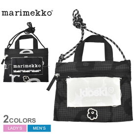 【ゆうパケット配送】 マリメッコ ショルダーバッグ MARIMEKKO FUNNY CROSS POCKET BAG メンズ レディース ブラック 黒 ベージュ 91661 92210 バッグ 鞄 かばん ウニッコ ロゴ お出かけ カジュアル デイリー タウンユース 総柄 北欧 普段使い デイリー 花 花柄