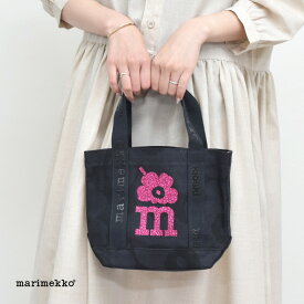 マリメッコ トートバッグ MARIMEKKO CARRIER MINI UNIKKO ブラック 黒 ピンク ランチトート ミニバッグ 北欧 かわいい ブランド 弁当 ランチバッグ ギフト 贈り物 ウニッコ キャンバス バッグ レディース 旅行 鞄 カバン 小さめ コンパクト|slz|