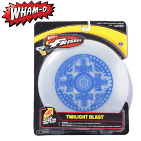 ワムオー フリスビー WHAM-O トワイライトブラスト ホワイト 白 ブルー 青 TWILIGHT BLAST 51123 LED ディスク フライングディスク アウトドア スポーツ スポーツトイ アクショントイ 公園 アクティビティ おもちゃ 軽量|slz|