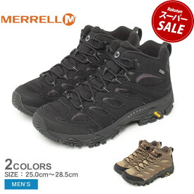 メレル モアブ 3 シンセティック ミッド ゴアテックス MERRELL ハイキングシューズ メンズ ブラック 黒 ブラウン MOAB 3 SYNTHETIC MID GORE-TEX J500249 J500255 靴 シューズ アウトドア スポーツ 運動 防水 クッション 登山 トレッキング