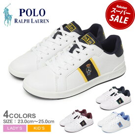 ポロ ラルフローレン JR ヘリテージ コート 2 ベアー POLO RALPH LAUREN スニーカー レディース キッズ ジュニア 子供 ホワイト 白 ネイビー 紺 JR HERITAGE COURT 2 BEAR RLRF104322 RLRF104327 RL00596100 RL00596110 ラルフ 靴 シューズ|slz|