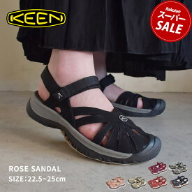 【クーポンで更に250円引き★】キーン ローズサンダル レディース 水陸両用 KEEN ROSE SANDAL サンダル ブラック 黒 ベージュ グレー ピンク レッド ネイビー ウィメンズ アウトドア スポーツサンダル ライトウェイト アンクル ストラップ ベルクロ|slz|