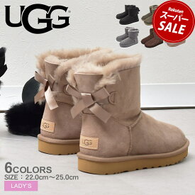 UGG ムートンブーツ レディース アグ ミニ ベイリーボウ II リボン シープスキン もこもこ MINI BAILEY BOWII 1016501 ショート ブーツ あったか 保温 防寒 撥水 防汚 おしゃれ ボア 可愛い クリスマス プレゼント 売れ筋 ブランド