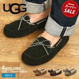 【スーパーSALE開催中★】UGG アグ モカシン メンズ ファー ボア 靴 オルセン OLSEN 1003390 カジュアル シューズ スリッポン ローファー 本革 シープスキン 男性 おしゃれ ブランド 売れ筋 秋 冬 防寒 あったか