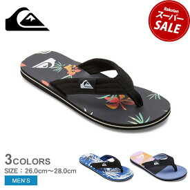 【スーパーSALE開催中★】クイックシルバー MOLOKAI LAYBACK II QUIKSILVER サンダル メンズ ブラック 黒 ブルー 青 AQYL101339 ビーチサンダル ビーサン 海 ビーチ サーフ 川 アウトドア レジャー 靴 シューズ ブランド ロゴ スポーツ おしゃれ 総柄 ピンク マルチ