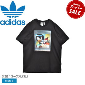 【スーパーSALE開催中★】アディダス オリジナルス 半袖Tシャツ ADIDAS ORIGINALS グラフィックス オフ ザ グリッド Tシャツ メンズ ブラック 黒 GRAPHICS OFF THE GRID TEE IC5729 半袖 トップス ブランド プリント 人気 定番 カジュアル トレフォイル|slz|