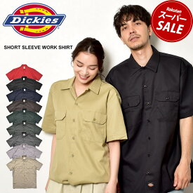 【スーパーSALE開催中★】ディッキーズ 半袖シャツ DICKIES SHORT SLEEVE WORK SHIRT メンズ ショートスリーブ ワークシャツ 1574 ストリート アメカジ シンプル カジュアル おしゃれ 半袖 トップス ウエア ブラック 黒 ブラウン グレー|slz|