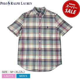 【スーパーSALE開催中★】ポロ ラルフローレン 半袖シャツ POLO RALPH LAUREN ワンポイント 半袖マドラスチェックシャツ メンズ レディース マルチカラー 323905295 トップス 半袖 シャツ ボタンダウンシャツ 刺繍 ワンポイント ブランド カジュアル トラッド|slz shn|