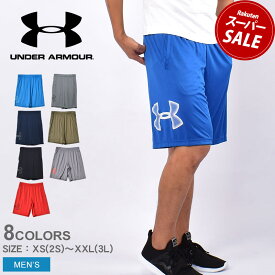 【ゆうパケット配送】 アンダーアーマー ハーフパンツ UNDERARMOUR UAテック グラフィックショーツ メンズ ブラック 黒 グレー ネイビー 紺 UA TECH GRAPHIC SHORTS 1306443 ボトムス 半ズボン ズボン ひざ丈 ショート ジャージ 運動 スポーツ ランニング ジム