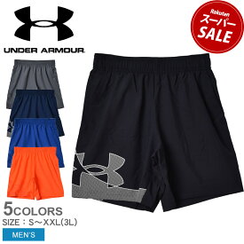 アンダーアーマー ハーフパンツ UNDERARMOUR ウーブン グラフィックハーフパンツ メンズ ブラック 黒 1361434 半パン 半ズボン ズボン スポーツ ストレッチ トレーニング カジュアル シンプル 耐久 運動 ポケット ロゴ