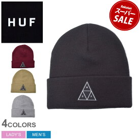 【ゆうパケット配送】 ハフ ニット帽 HUF エッセンシャルTTビーニー メンズ レディース ブラック 黒 ベージュ ESSENTIALS TT BEANIE BN00089 帽子 ニットキャップ キャップ ロゴ カジュアル ストリート ビーニー ベーシック スケート レッド