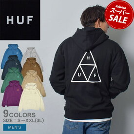 【スーパーSALE開催中★】ハフ パーカー HUF SET TRIPLE TRIANGLE PULLOVER HOODIE メンズ ブラック 黒 グレー ネイビー 紺 PF00572 ウェア トップス プルオーバーパーカー スウェット スエット 長袖 ロングスリーブ フード 裏起毛 カンガルーポケット カジュアル