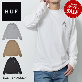 ハフ 長袖Tシャツ HUF SET TT L／S TEE メンズ ブラック 黒 ホワイト 白 グレー TS01935 ウエア トップス ロンT プリント カジュアル ストリート スケート スケボー スケートボード ロゴ バックプリント おしゃれ 長袖 クルーネック