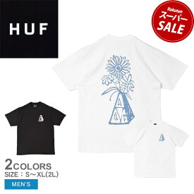 【ゆうパケット配送】 ハフ 半袖Tシャツ HUF TT HALLOWS Tシャツ メンズ ブラック 黒 ホワイト 白 TS02190 ウエア トップス Tシャツ クルーネック ストリート カジュアル アメカジ ゆったり プリント バックプリント シンプル ロゴ 半袖 おしゃれ