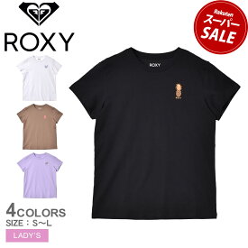 【ゆうパケット配送】ロキシー 半袖Tシャツ ROXY MOONLIGHT 刺繍 Tシャツ レディース ホワイト 白 ブラック 黒 MOONLIGHT RST231107 トップス 半袖 Tシャツ カジュアル サーフ クルーネック 刺繍 シンプル パイナップル ハイビスカス 花 蝶々|slz shn|