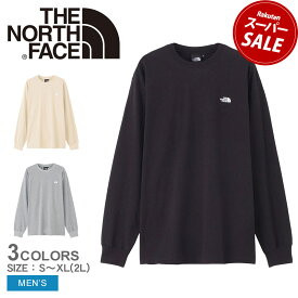 ザ ノースフェイス 長袖Tシャツ THE NORTH FACE ロングスリーブヌプシコットンティー メンズ 黒 ブラック グレー L／S Nuptse Cotton Tee NT32443 ロングTシャツ ロンT ノースフェース コットン UVカット 紫外線カット 日焼け対策 ブランド|slz|