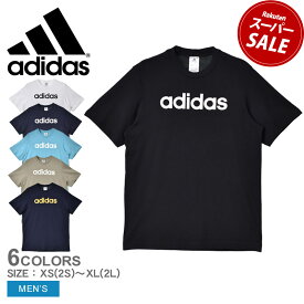 【ゆうパケット配送】 アディダス 半袖Tシャツ ADIDAS エッセンシャルズ シングルジャージー リニア刺しゅうロゴ 半袖Tシャツ メンズ ブラック 黒 ホワイト 白 ネイビー 紺 ECQ98 トップス ブランド プリント スポーティ 半袖 カジュアル ロゴ シンプル