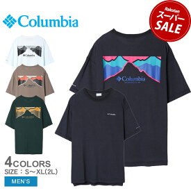 【ゆうパケット配送】 コロンビア 半袖Tシャツ COLUMBIA コールド ベイ ダッシュ ショートスリーブ ティー メンズ ブラック 黒 ホワイト 白 COLD BAY DASH SHORT SLEEVE TEE XE8841 Tシャツ 半袖 グラフィックT グラフィック プリント バックプリント