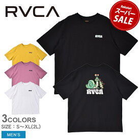 【ゆうパケット配送】 ルーカ 半袖Tシャツ RVCA HOOKAH SNAIL SS Tシャツ メンズ ブラック 黒 ホワイト 白 イエロー パープル BD041231 トップス ウェア クルーネック ロゴ プリント シンプル カジュアル スポーツ サーフ ストリート デイリーユース|slz shn|