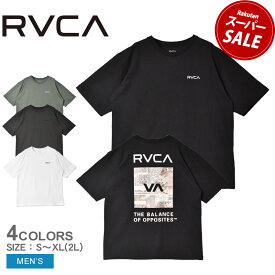 ルーカ 半袖Tシャツ RVCA THRASHED BOX RVCA TEE メンズ ブラック 黒 ホワイト 白 BE041224 トップス tシャツ 半袖 バックプリント プリント カジュアル ロゴ ウエア ウェア サーフィン サーファー スポーツ 運動 スポーティ サーフ|slz|