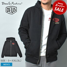 デウス エクス マキナ パーカー メンズ DEUS EX MACHINA TIN LIZZIE ZIP HOODIE ウェア トップス フーディー フード ジップ 裏起毛 長袖 上着 アウトドア キャンプ ストリート スケーター スケボー カジュアル アウター 羽織 ロゴ プリント