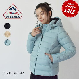 【スーパーSALE開催中★】ピレネックス ダウンコート PYRENEX スプートニック 2 ソフト ジャケット レディース ブラック 黒 ベージュ ブルー 青 SPOUTNIC 2 SOFT JKT HWS005 アウター ジャケット ダウンジャケット タイト コート ショート丈 シンプル アウトドア