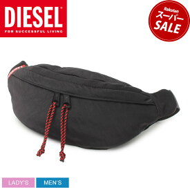 ディーゼル ボディバッグ DIESEL GOA 90 BELTBAG X メンズ レディース ブラック 黒 X09372 P5183 カバン ポーチ 鞄 ウエストポーチ 肩掛け 斜め掛け ブランド ジム トレーニング ストラップ シンプル アウトドア タウンユース フェス 赤