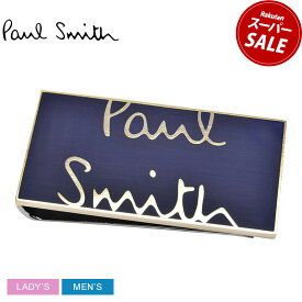 【ゆうパケット配送】 ポール スミス 財布 PAUL SMITH マネークリップ シグネチャーロゴ メンズ レディース ネイビー 紺 ゴールド シルバー MONEY CLIP PS LOGO M1A-MONE-KLOGO ウォレット コンパクト ブランド ロゴ シンプル カジュアル ビジネス おしゃれ 人気